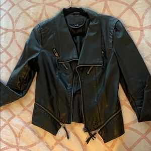Black faux leather jacket